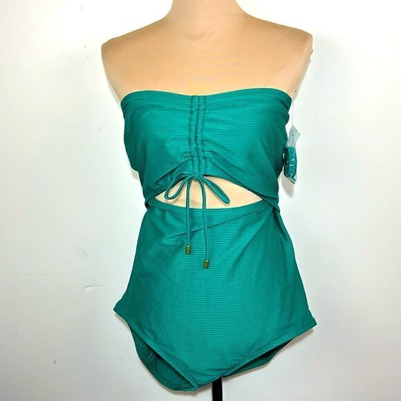 NWT Time and Tru one piece swimsuit size 2X. Green - Picture 1 of 11